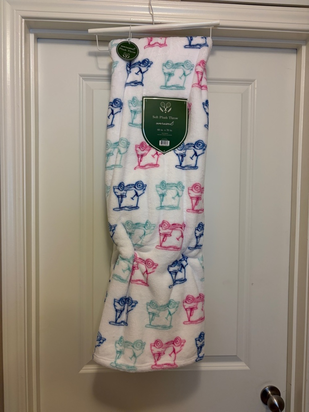 Soft Plush Throw Blanket with Colorful Golf Carts